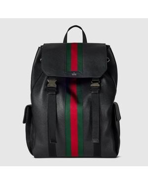Gucci Sac À Dos Web Trademark Moyen Format - Schwarz