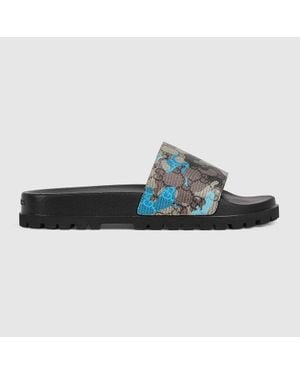 Gucci Lug-Sole Slide Sandal, Uk - Blue