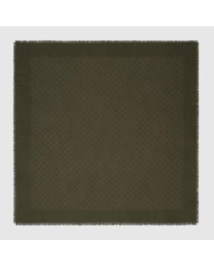 Gucci Halstuch Aus Gg Woll- Und Seidenjacquard - Grün