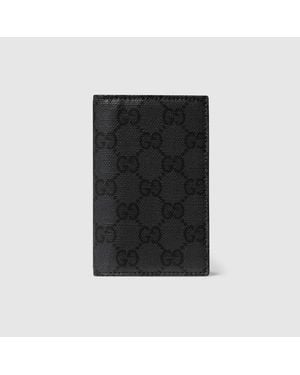 Gucci Gg Card Case, Original Gg Fabric - Black