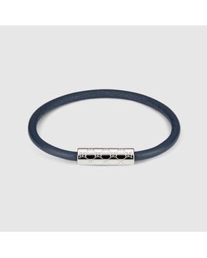 Gucci Armband Mit Gg Detail, Größe - Blau