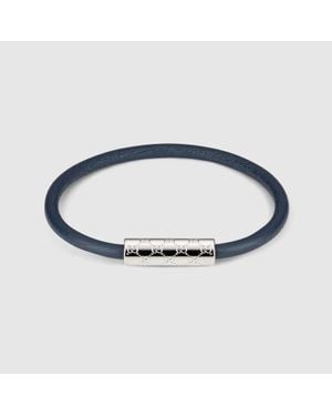 Gucci Bracelet With Gg Detail - Blue