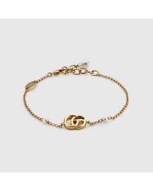 Gucci GG Marmont Chain Bracelet With Charm - Metallic