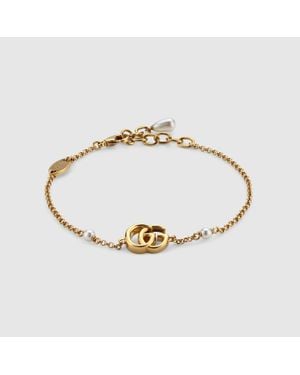 Gucci GG Marmont Chain Bracelet With Charm - Metallic