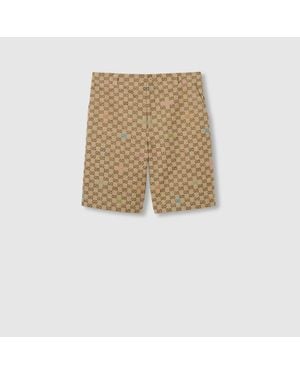 Gucci Shorts Aus Gg Canvas, Grösse - Natur