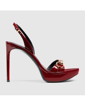 Gucci Donna Platform Sandal, Leather - Red