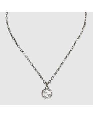 Gucci Interlocking Pendant Necklace - Metallic