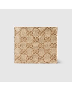 Gucci Essence Classic Bi-Fold Wallet, Leather - Natural