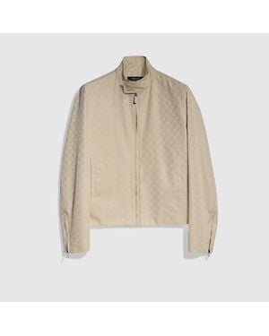 Gucci Gg Cotton Canvas Jacket - Natural