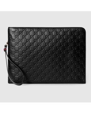 Gucci Pochette Gg Emblem - Noir