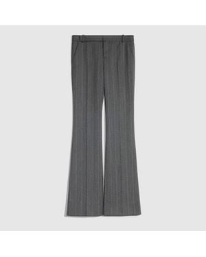 Gucci Pinstripe Wool Pants - Grey