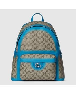 Gucci Gg Medium Backpack, Gg Canvas - Blue