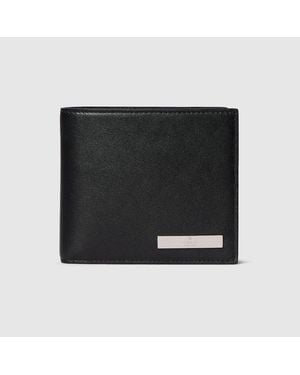 Gucci Porte-Monnaie Avec Étiquette En Métal - Noir