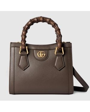 Gucci Diana Small Tote Bag, Leather - Brown
