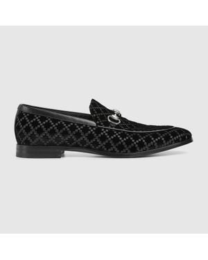 Gucci Loafer With Horsebit, Velvet - Black