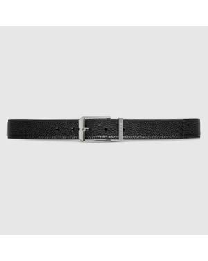 Gucci Cintura Con Fibbia Rettangolare, Taglia 100 - Nero