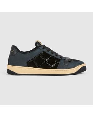 Gucci Sneaker Screener Avec Détail Gg En Cristaux Pour Femme, Taille - Noir