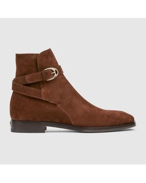 Gucci Stivaletto Uomo Con Fibbia, Taglia - Marrone