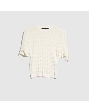 Gucci Braided Cotton Blend Top - Natural