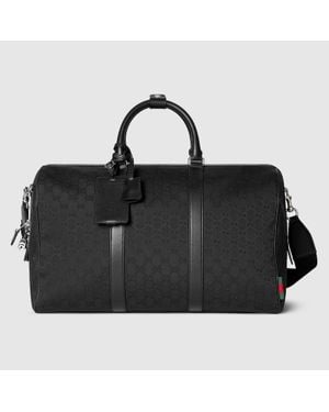 Gucci Mittelgroße Reisetasche Aus Gg Canvas - Schwarz