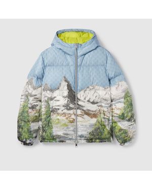 Gucci Printed Nylon Zip Jacket - Green