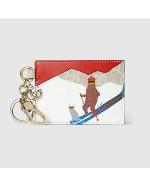 Gucci Tarjetero Con Gg Estampado - Blanco