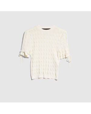 Gucci Braided Cotton Blend Top - Natural