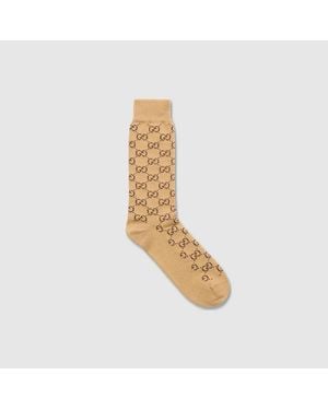 Gucci Gg Cotton Blend Socks - Metallic