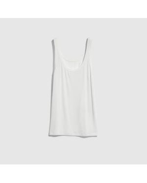 Gucci Stretch Rib Jersey Tank Top With Tag - White