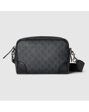 Gucci Gg Emblem Small Crossbody Bag, Gg Canvas - Black