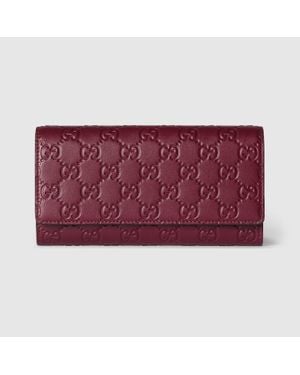 Gucci Portafoglio Continental Gg Emblem - Rosso