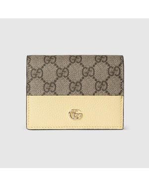 Gucci Bi-Colour Gg Marmont Small Wallet - Metallic