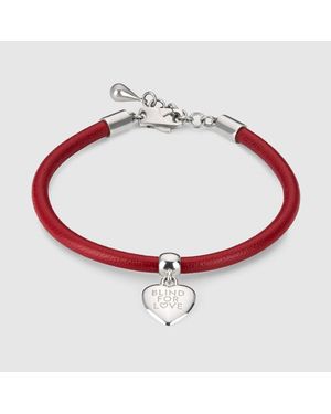 Gucci Pulsera Blind For Love Con Adorno - Rojo