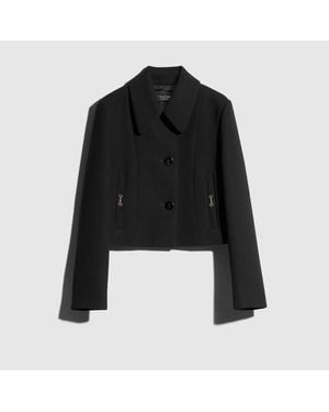 Gucci Veste En Laine Crêpe Avec Mors, Taille - Schwarz