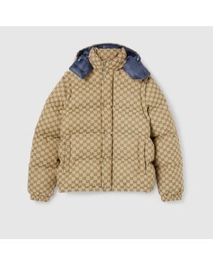 Gucci Gg Canvas Down Jacket - Natural