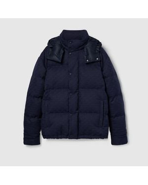 Gucci Gg Down Jacket - Blue