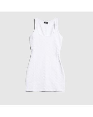 Gucci Gg Jersey Jacquard Dress - White