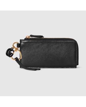 Gucci Portacarte Con Ciondolo Doppia G - Nero