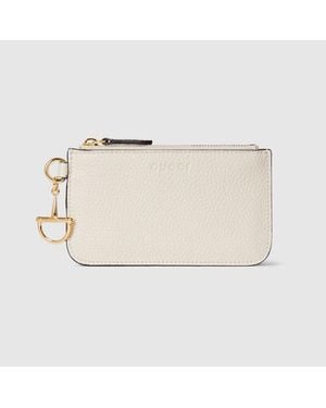 Gucci Half Horsebit Card Case, Leather - Natural