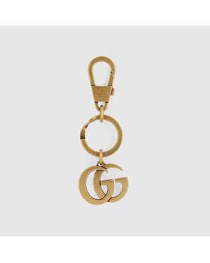 Gucci Portachiavi Con Doppia G - Metallizzato