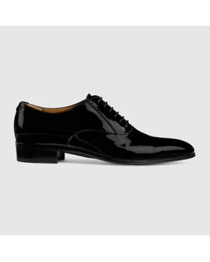 Gucci Scarpa Stringata Uomo Con Doppia G, Taglia - Nero