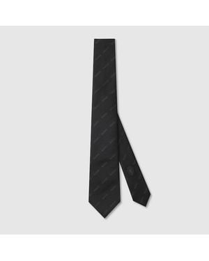 Gucci Silk Jacquard Tie, Silk - Black