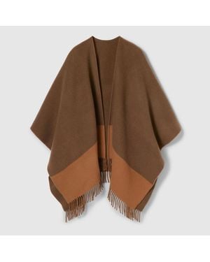 Gucci Cape Aus Wolle Und Kaschmir - Braun