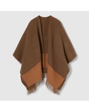 Gucci Cape Aus Wolle Und Kaschmir - Braun