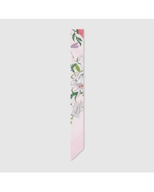 Gucci Cinta De Sarga De Seda Estampada - Rosa