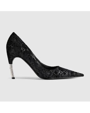 Gucci Escarpins Castello En Cristal Pour Femme, Taille - Schwarz