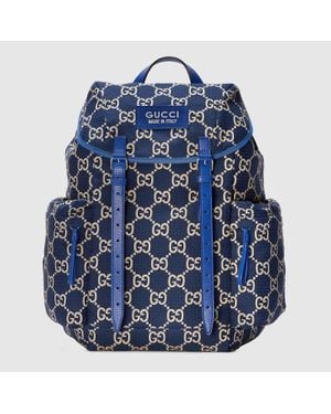 Gucci Large GG Ripstop Backpack - Blue