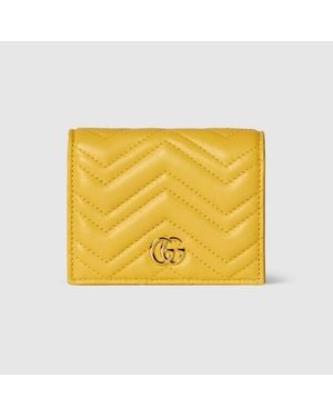 Gucci Gg Marmont Small Wallet, Leather - Yellow