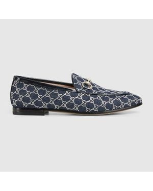 Gucci Jordaan Loafer, Size 35 It - Blue