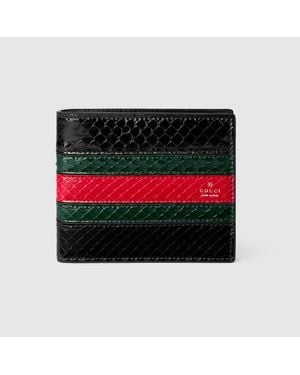 Gucci Portafoglio Bi-Fold Web Trademark - Rosso
